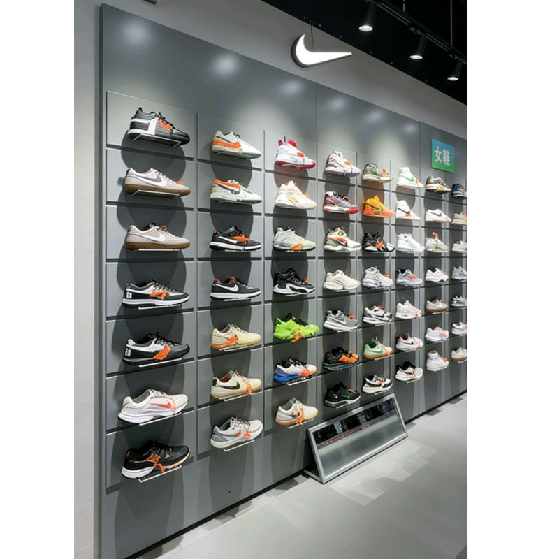 鞋店鞋架 铁鞋托安踏鞋货架f鞋子展示架靠墙高架运动鞋展柜鞋墙架