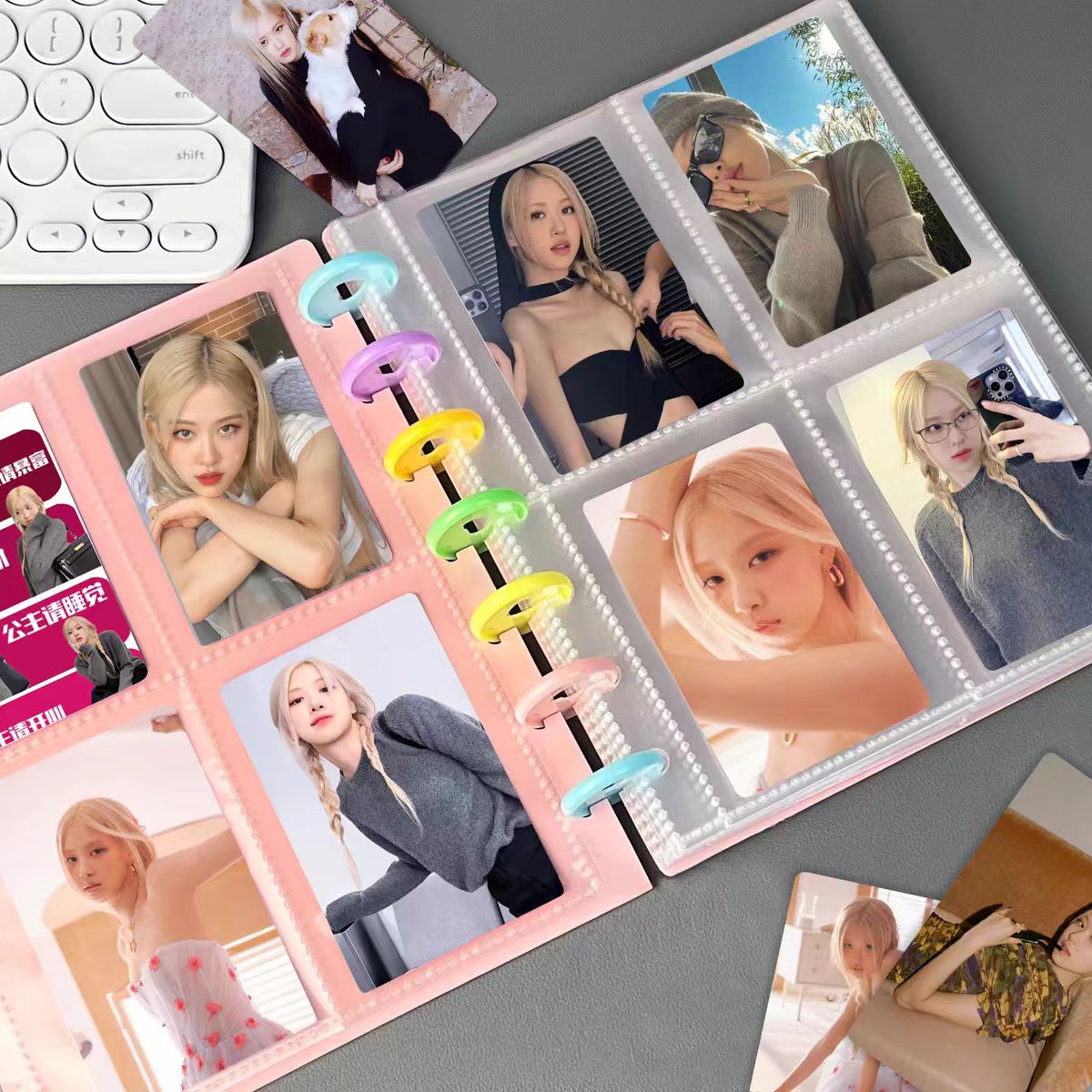朴彩英55张自印小卡Rose镭射小卡BLACKPINK单人专辑小卡片LOMO卡