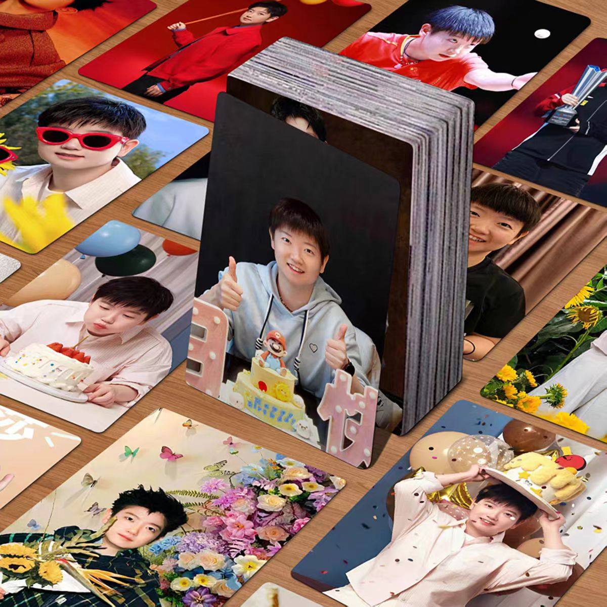 新款莎头孙颖莎个人小卡双面覆膜拍立得高颜小卡LOMO卡55张不重复,模玩/动漫/周边/娃圈三坑/桌游,收藏卡牌/卡片,淘宝优惠券,粉丝福利购,淘宝优惠卷