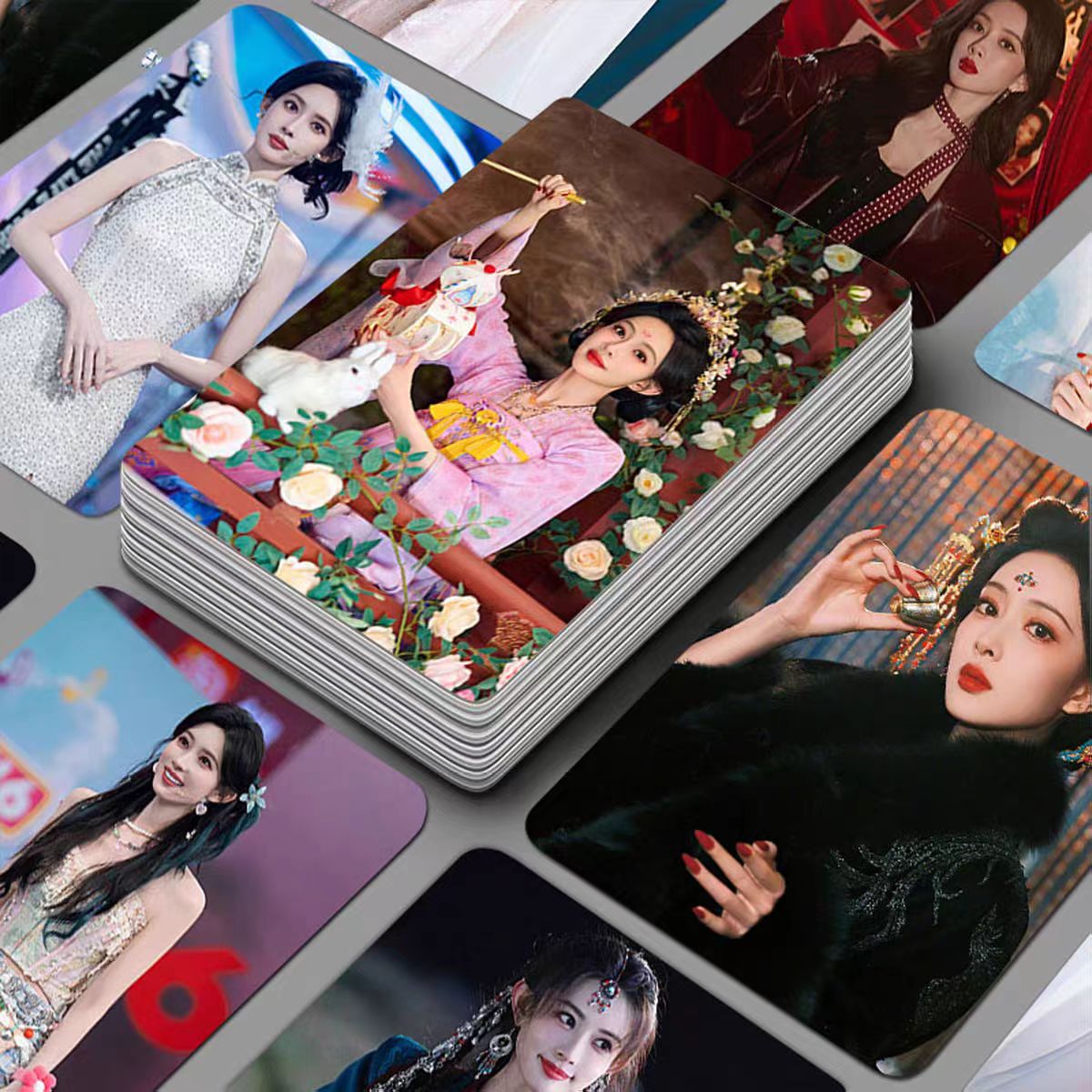 明信片孟子义3寸高清覆膜55张