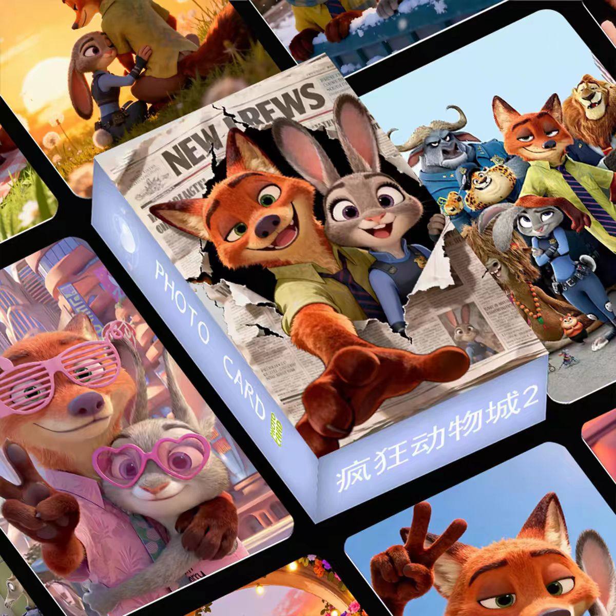 55张疯狂动物城2动漫电影小卡周边狐尼克兔朱迪同款二次元三寸卡,模玩/动漫/周边/娃圈三坑/桌游,收藏卡牌/卡片,淘宝优惠券,粉丝福利购,淘宝优惠卷