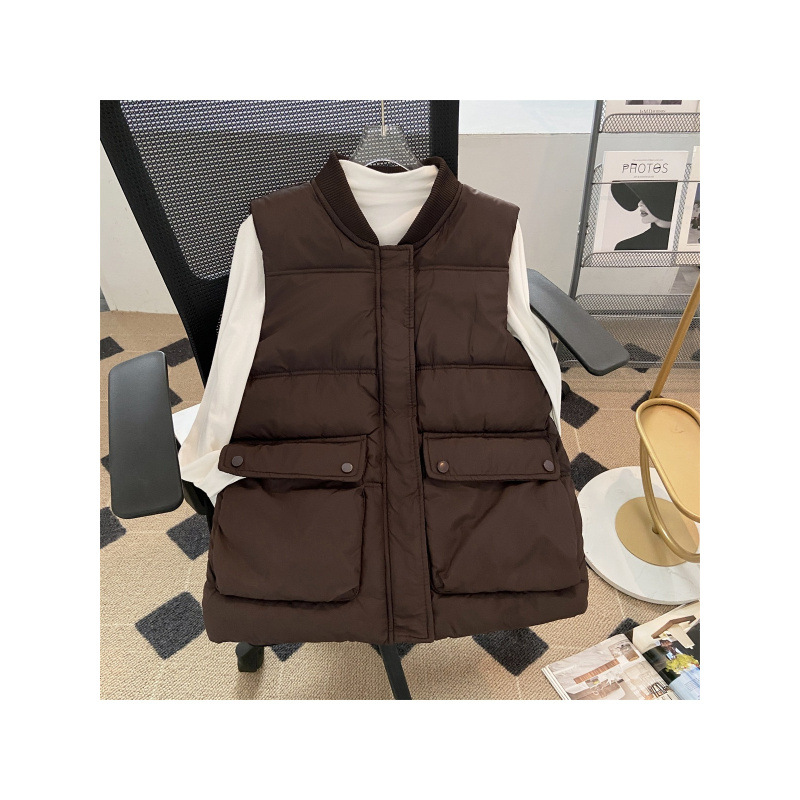欧货羽绒棉马甲女2025年秋冬新款洋气小个子短款坎肩背心马甲外套