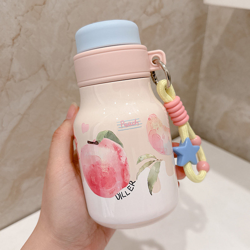 迪乐贝尔可爱水果保温吸管杯