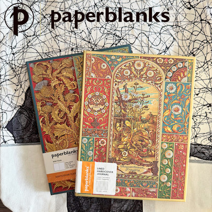 正品paperblanks笔记本植物之声黃金洋薊维也纳果实复古记事本子