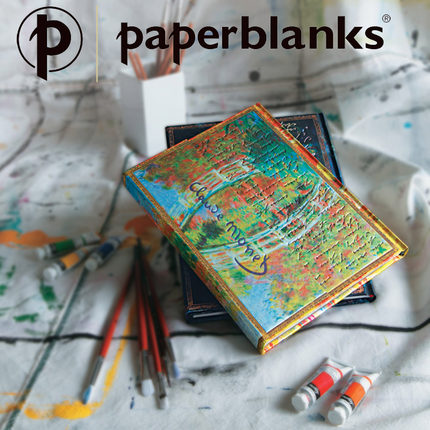 绝版Paperblanks名人手稿笔记本画家莫奈桥睡莲限量收藏记事本子