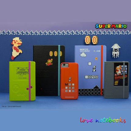 绝版现货Moleskine超级马里奥玛丽mario限量笔记本动漫礼物记事本