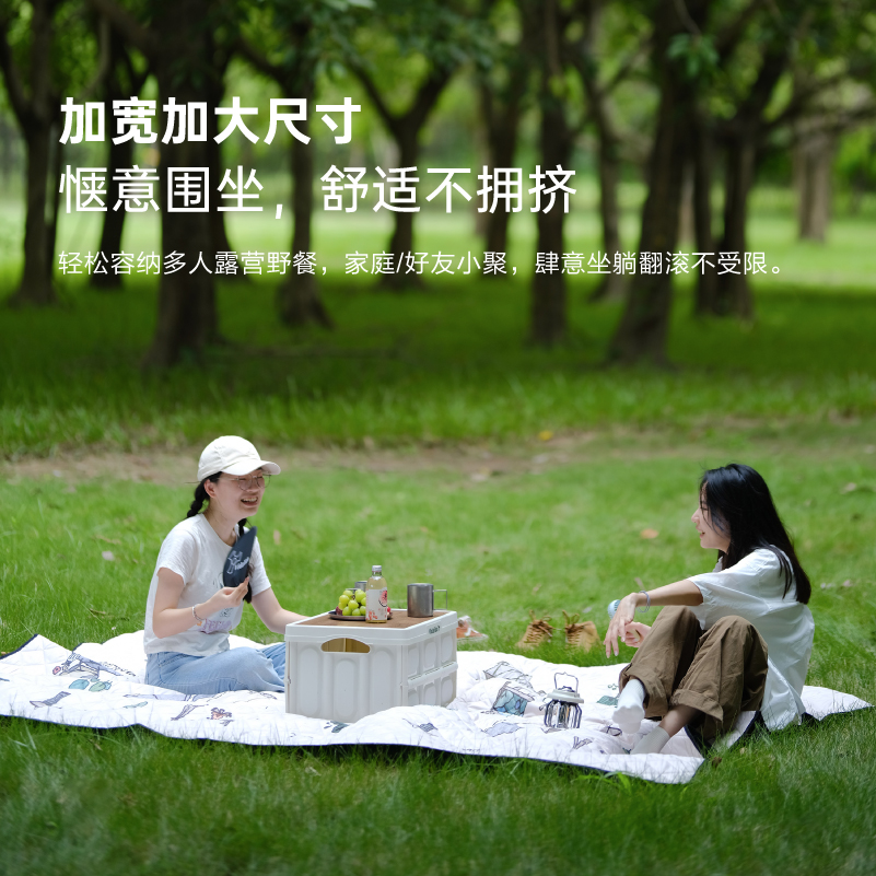 维达利多户外露营沙滩可折叠加厚野餐垫防潮垫地垫野餐布爬行垫子