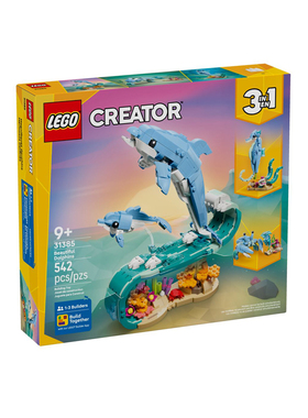 乐高创意百变系列31385海洋动物:美丽的海豚女孩益智积木玩具礼物