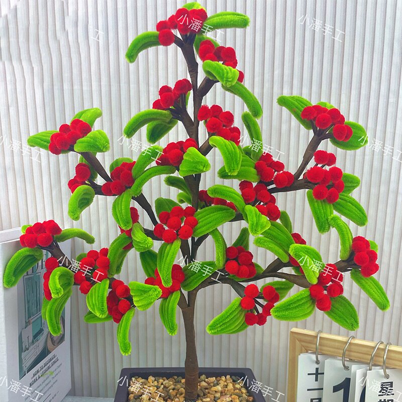 手工diy扭扭棒发财果树冬青果树自制花束创意材料包加密仿真花,饰品/流行首饰/时尚饰品新,其他DIY饰品配件,淘宝优惠券,粉丝福利购,淘宝优惠卷