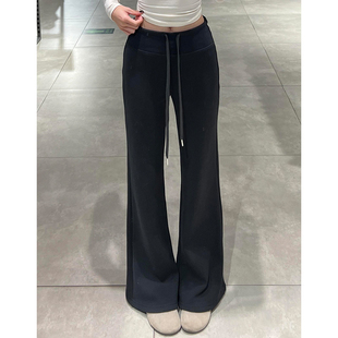 加绒加厚美式 低腰显瘦直筒休闲裤 运动裤 阔腿裤 女2025新款 lulu同款