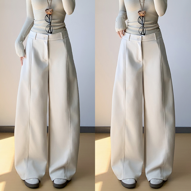 宽松侧压褶镰刀裤直筒休闲阔腿裤