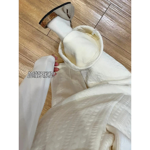 粉色麻花纹高腰阔腿裤女秋冬加绒垂感显瘦宽松休闲直筒雪尼尔裤子