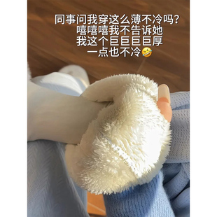 子 休闲人字纹东北加绒棉裤 灰色羊羔绒小个子阔腿裤 女秋冬2025新款