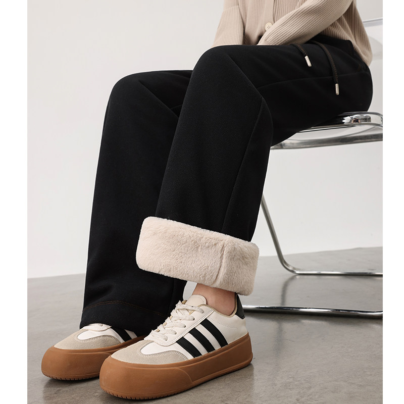 加绒加厚窄版直筒棉裤女冬季2025新款高腰宽松外穿休闲直筒保暖裤,女装/女士精品,棉裤/羽绒裤,淘宝优惠券,粉丝福利购,淘宝优惠卷