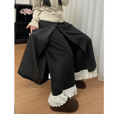 女高腰宽松显瘦休闲小个子阔腿裤