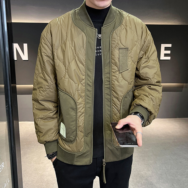 轻薄棉衣男撞色拼接二棉夹克秋冬加厚外套22067-P135,男装夹克,电商D236（原A051）