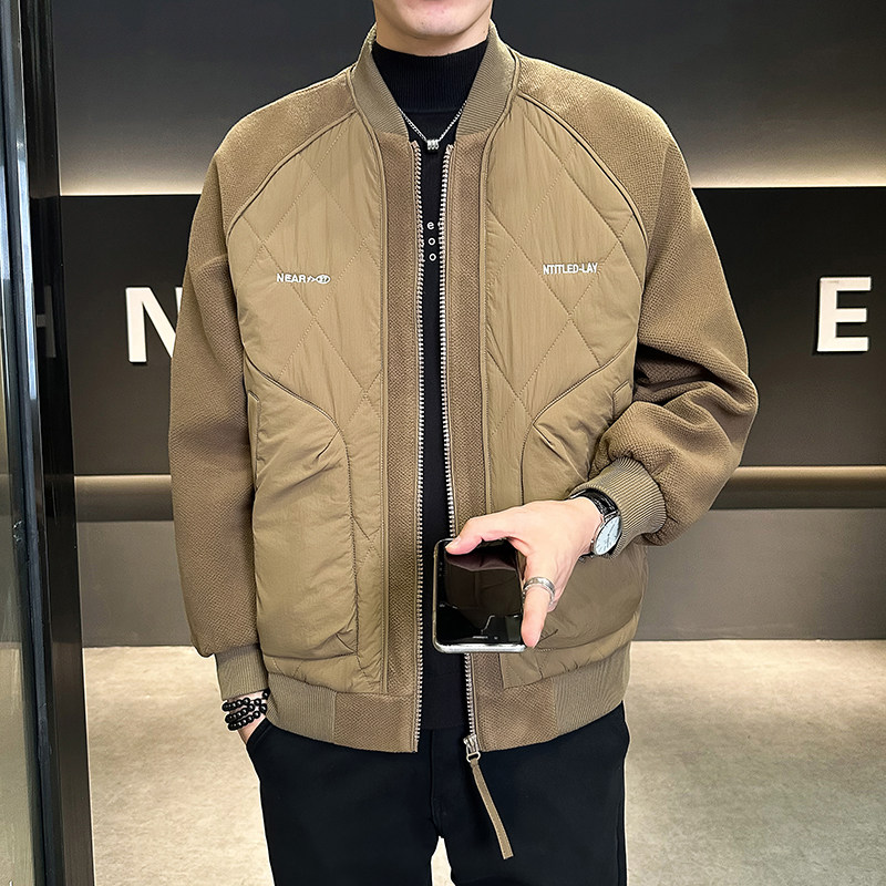 轻薄撞色拼接棉服棒球领保暖男士二棉夹克外套JK2291-P128,男装夹克,电商D236（原A051）