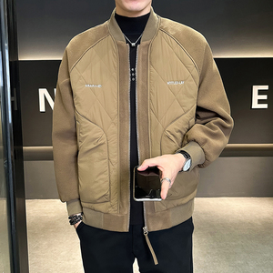 轻薄撞色拼接棉服棒球领保暖男士二棉夹克外套JK2291-P128图片