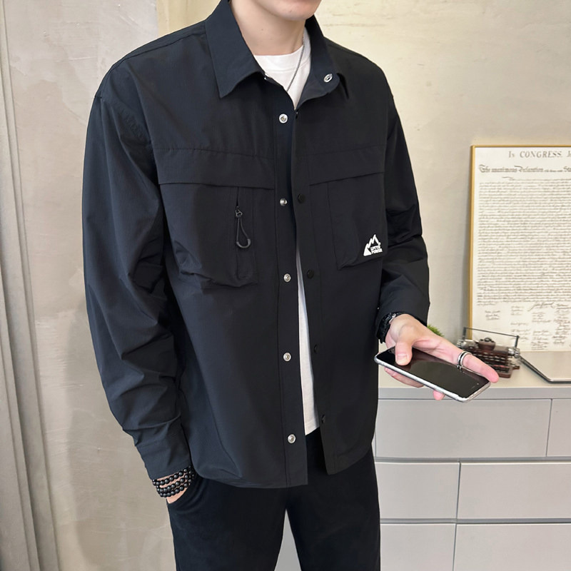 2025秋装新款翻领衬衫领夹克外套男JK009-P95,男装夹克,电商D236（原A051）