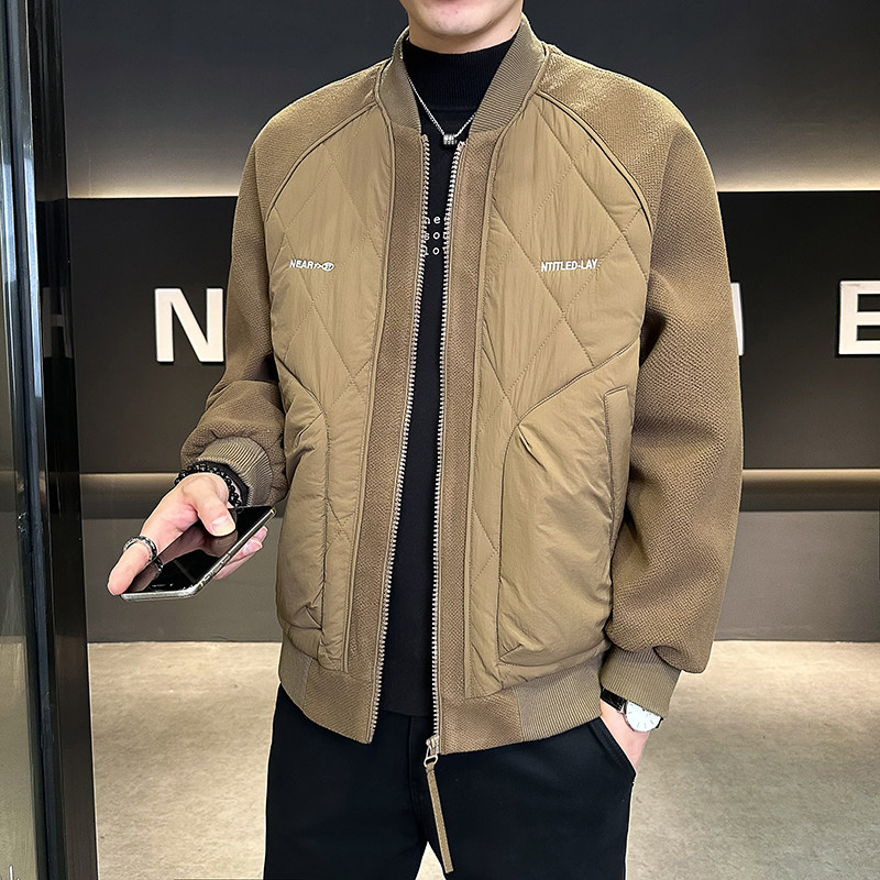 轻薄撞色拼接棉服棒球领保暖男士二棉夹克外套JK2291-P128,男装夹克,电商D236（原A051）