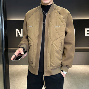 轻薄撞色拼接棉服棒球领保暖男士二棉夹克外套JK2291-P128图片