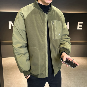 澳粒绒二棉夹克男装颗粒绒外套秋冬棉服男SJ12-P120图片