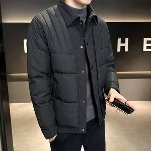 翻领绗线羽绒服男冬季外套YR863-P185图片