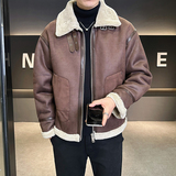 皮毛一体外套男装羊羔绒夹克冬季棉服男皮衣8809-P200，男装夹克，电商D236（原A051）