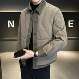 24秋冬季新款设计感轻薄羽绒服男假两件休闲夹克外套YR782-P185，男装夹克，电商D236（原A051）