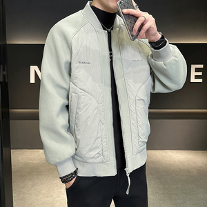 轻薄撞色拼接棉服棒球领保暖男士二棉夹克外套JK2291-P128图片