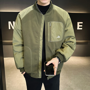 澳粒绒二棉夹克男装颗粒绒外套秋冬棉服男SJ12-P120图片
