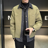 加棉加厚牛仔拼接外套男装二棉夹克JK2299-P130，男装工装外套，电商D236（原A051）