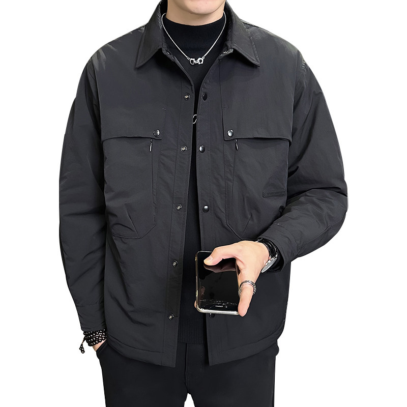 二棉夹克男装加棉加厚外套冬装轻薄棉服男JK2296-P125,男装棉衣,电商D236（原A051）