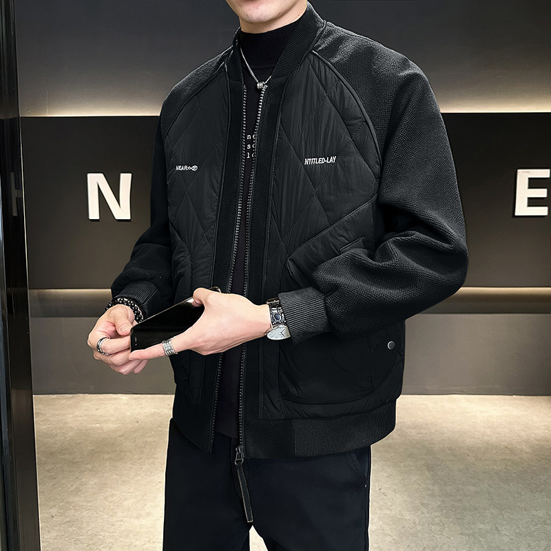 轻薄撞色拼接棉服棒球领保暖男士二棉夹克外套JK2291-P128,男装夹克,电商D236（原A051）