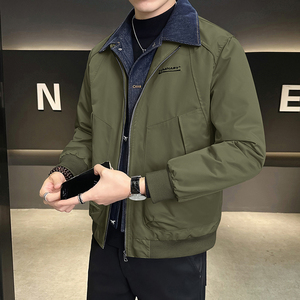 假两件牛仔拼接棉衣男装翻领冬季棉服2297-P135图片