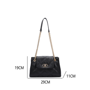 BV&GV 气质复古手拎单肩包菱格斜挎包 25年秋冬上新小香风百搭时尚