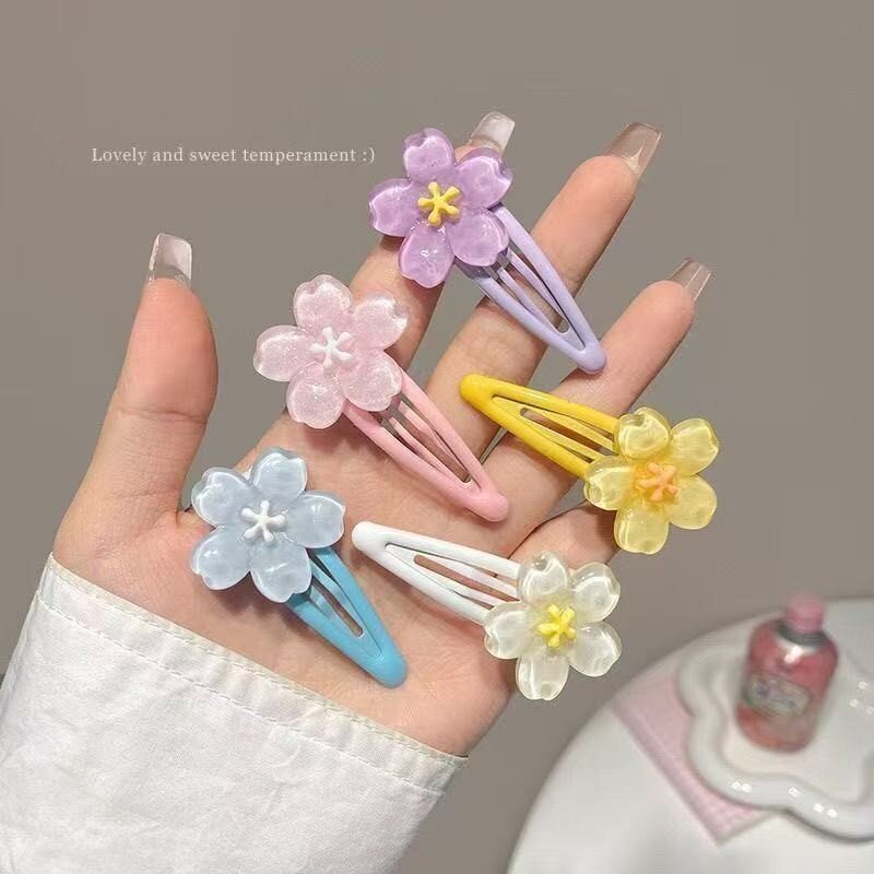 可爱花朵果冻发夹儿童BB夹