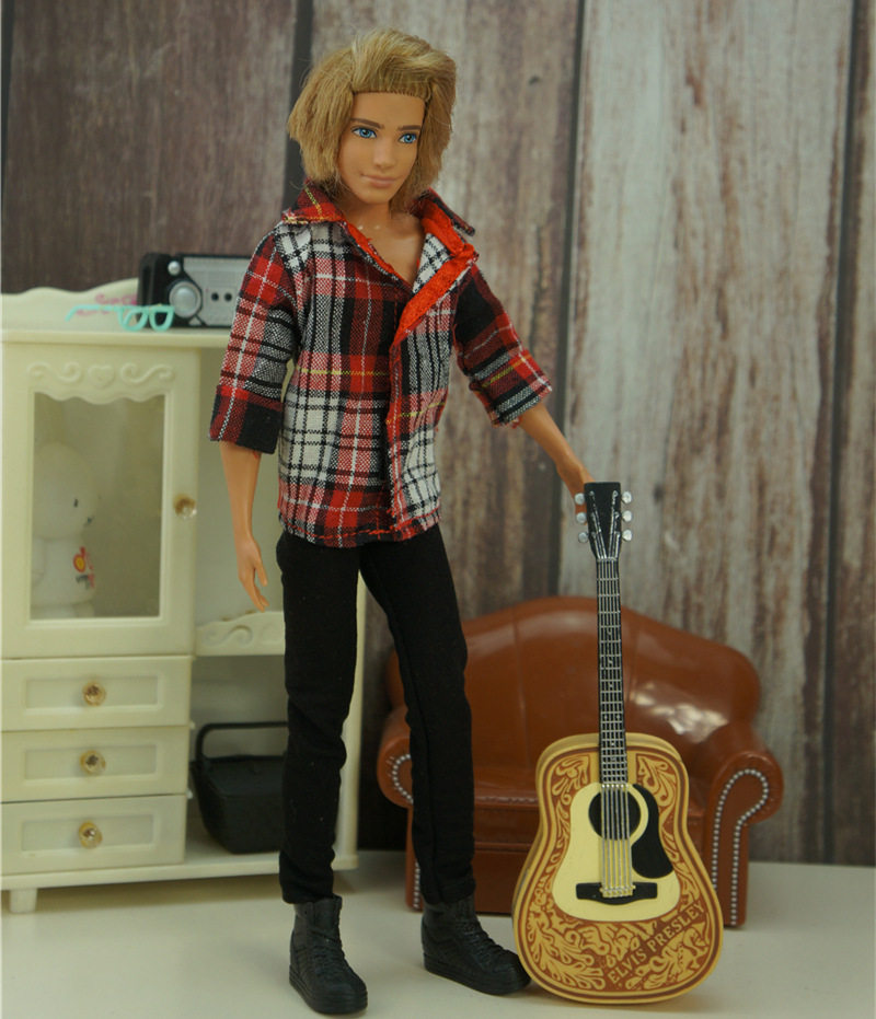 32cm男娃娃衣服 阿肯哥娃娃衣服上衣裤子休闲衣 衬衫 三件套装