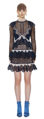 名媛刺绣收腰修身小礼服短裙