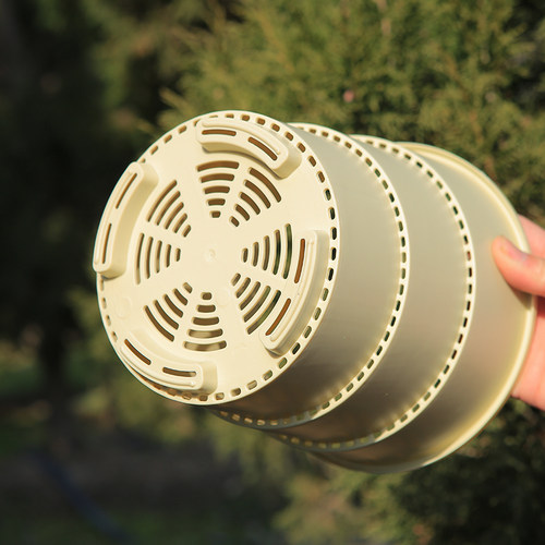 树脂彩色简约控根透气盆送托盘