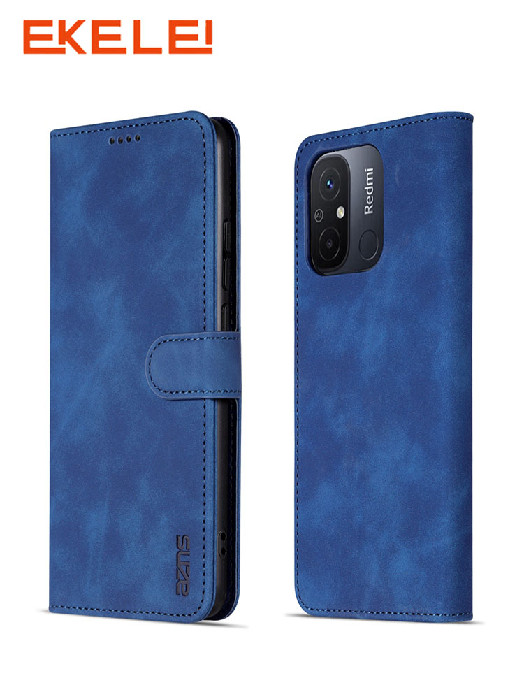 小米pocoC55仿皮复古翻盖皮套