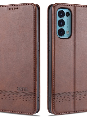 适用RENO5手机壳opporeno5简约oppopegm10商务oppo人5K皮套oppreno5翻盖opppreno新PEGM00保护opporen055g