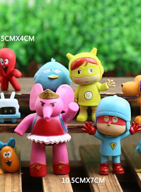 10款祖国版小p优优手办Pocoyo巴托鸭子小狗鲁拉艾丽公仔儿童节