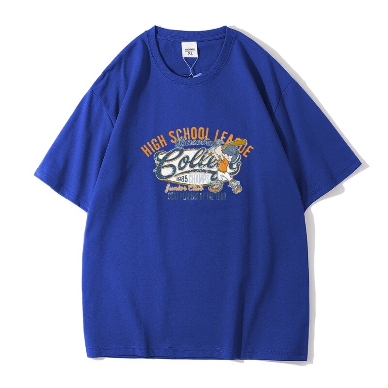 宽松纯短袖t恤男装潮流衣服半袖体恤衫潮牌情侣装A5082P25,男装T恤,星座414A-1（原B215-1）