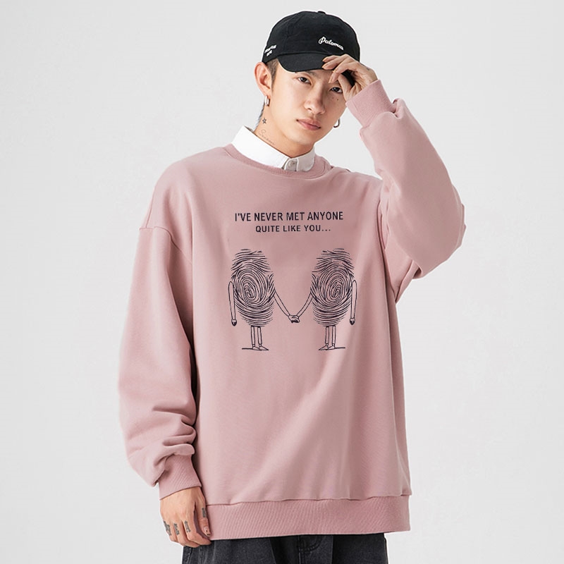 新款秋季卫衣男ins宽松潮流百搭秋冬款灰色圆领1807P35加绒，男装卫衣，星座414A-1（原B215-1）