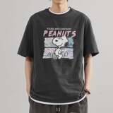 200g新疆棉花重磅纯棉圆领打底T恤短袖t恤男女宽松夏T003P20，男装T恤，星座414A-1（原B215-1）