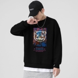 新款秋季卫衣男ins宽松潮流百搭秋冬款灰色圆领W177P35加绒，男装卫衣，星座414A-1（原B215-1）