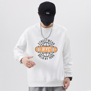 卫衣2023秋季中山潮牌加绒加厚秋冬上衣服外套W9036P35加绒40,短版牛仔服衣服搭配图片