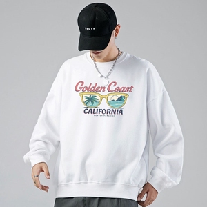 新款秋季卫衣男ins宽松潮流百搭秋冬款灰色圆领1803 P35 加绒，男装卫衣，星座414A-1（原B215-1）