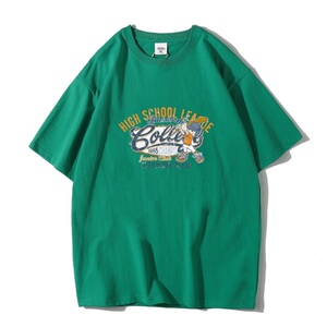 宽松纯短袖t恤男装潮流衣服半袖体恤衫潮牌情侣装A5082 P25图片